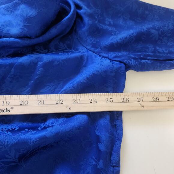 Torrid Floral Jacquard Trench Jacket Coat Womens Plus 2X Blue Elegant Holiday - Picture 12 of 12